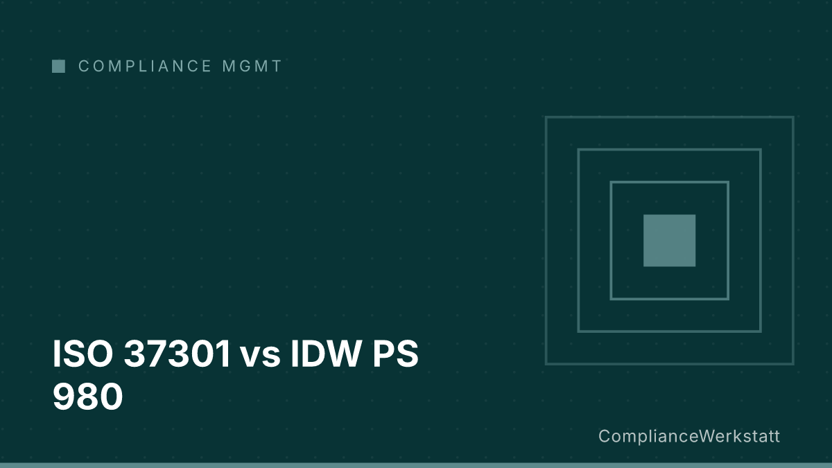 ISO 37301 vs IDW PS 980