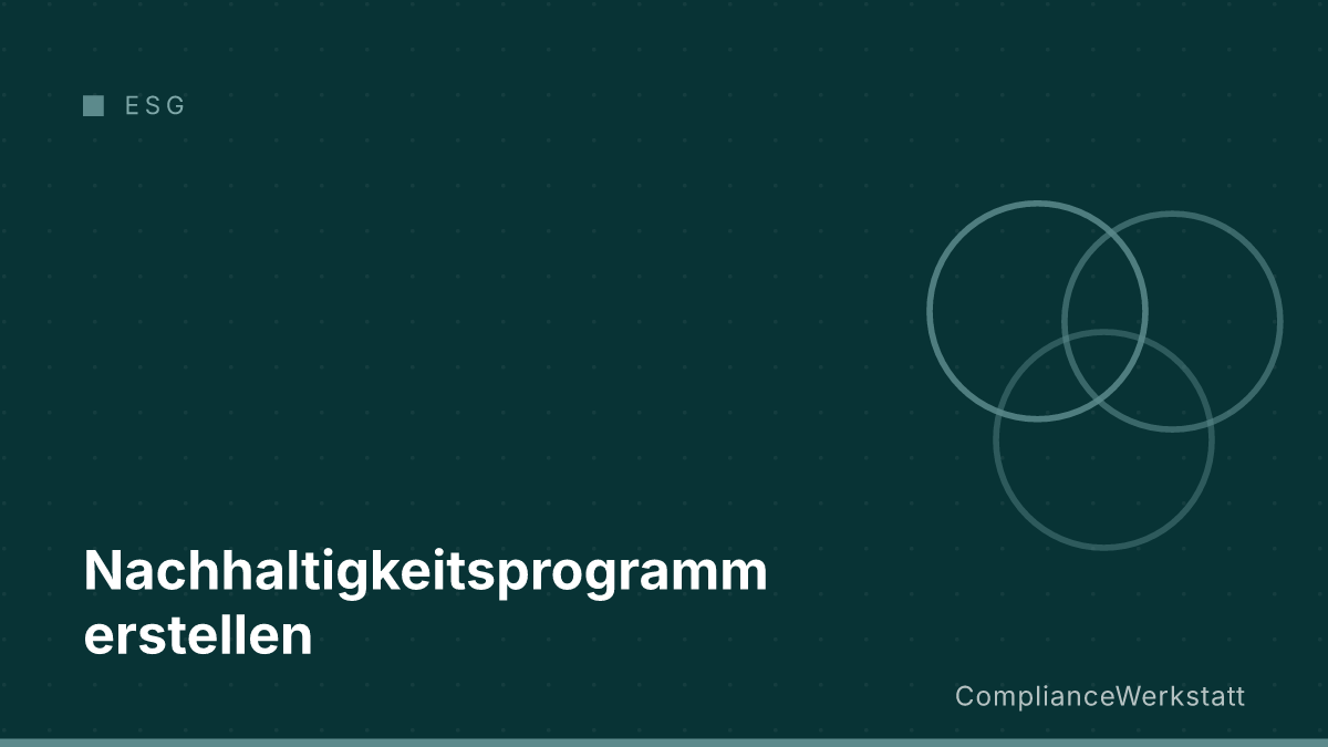 Nachhaltigkeitsprogramm erstellen