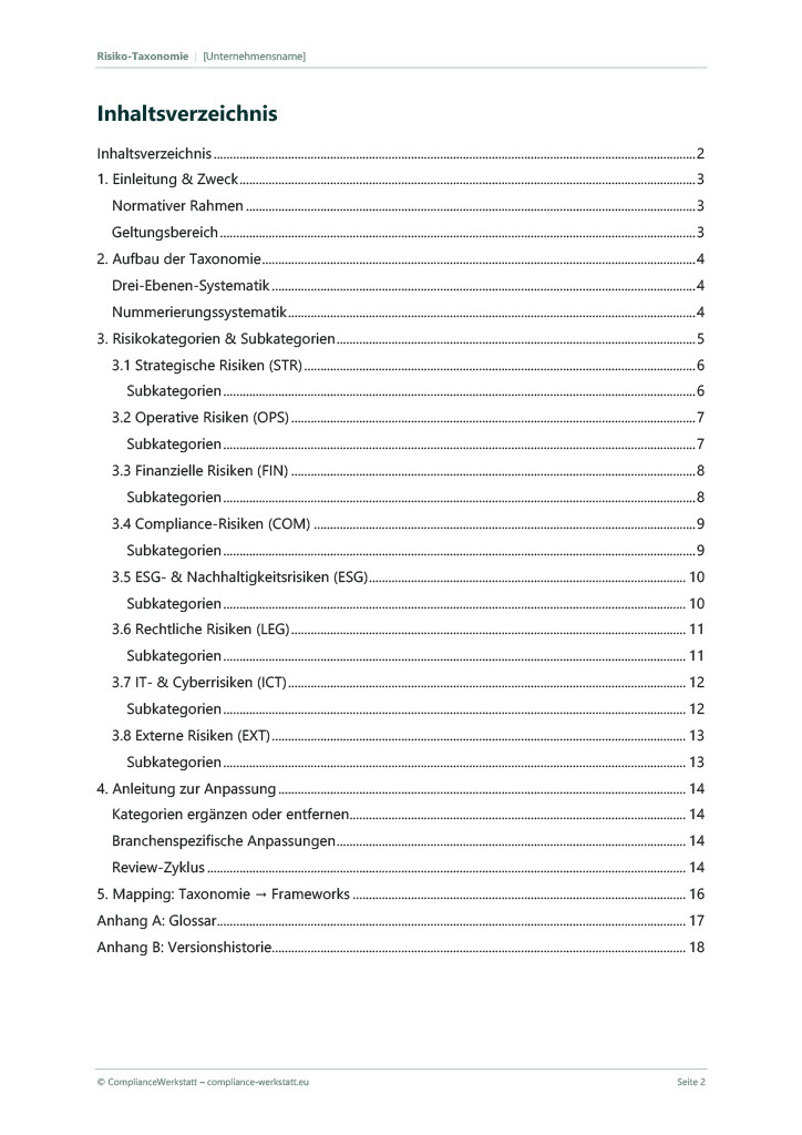 Risiko-Taxonomie Vorlage – Thumbnail 3