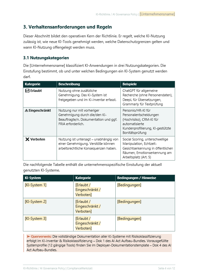 EU AI Act: KI-Richtlinie / AI Governance Policy – Thumbnail 3