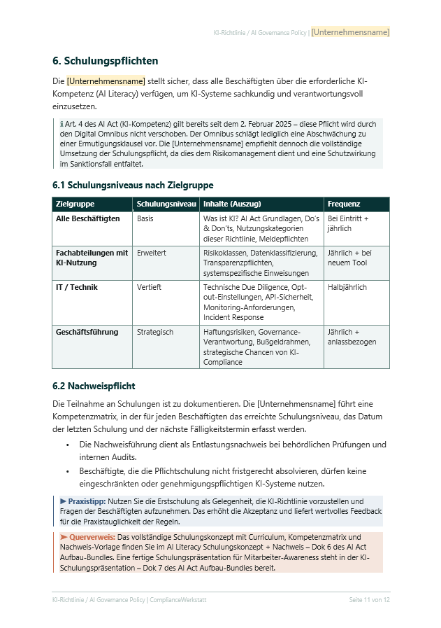 EU AI Act: KI-Richtlinie / AI Governance Policy – Thumbnail 5