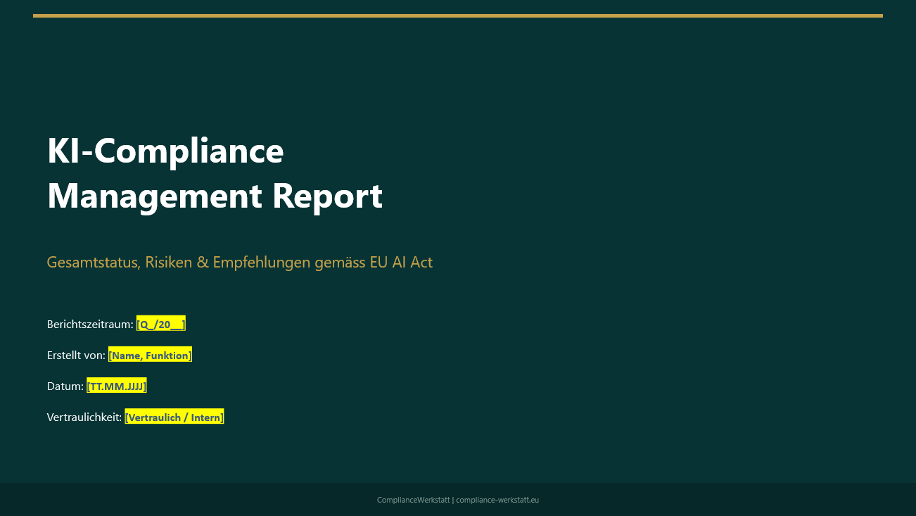 EU AI Act: KI-Compliance Monitoring & Reporting Kit – Thumbnail 4