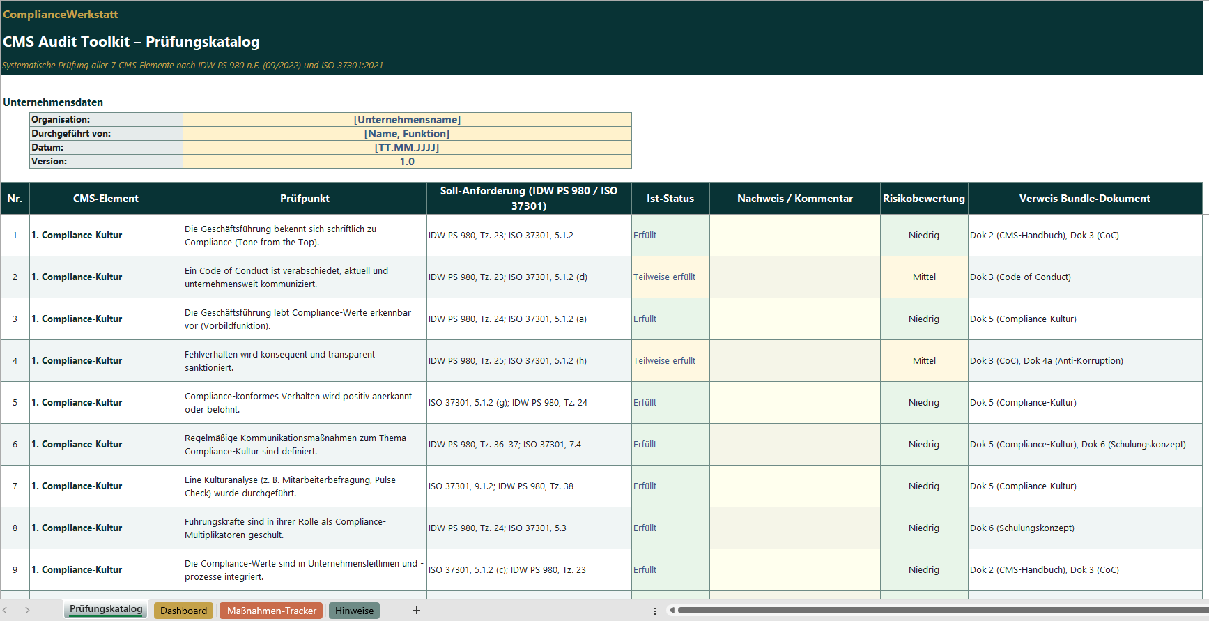 Compliance-Audit Prüfungskatalog – Thumbnail 2