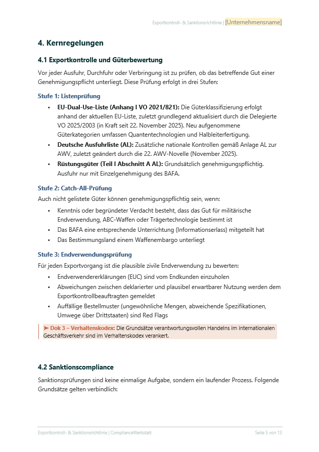 Exportkontrolle & Sanktionen Richtlinie – Thumbnail 3