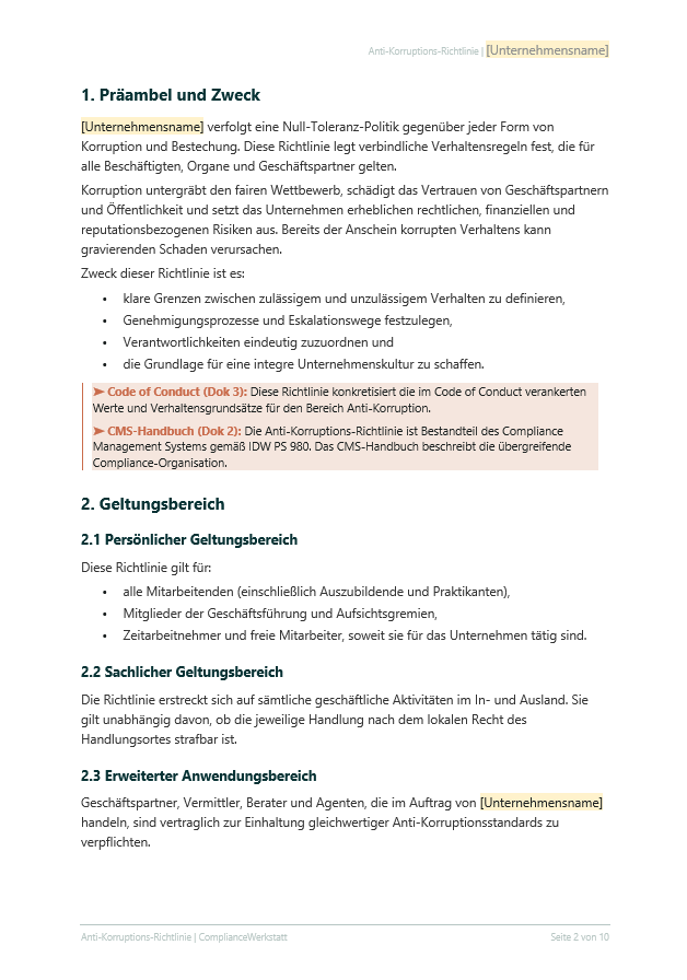Anti-Korruptions-Richtlinie – Thumbnail 3