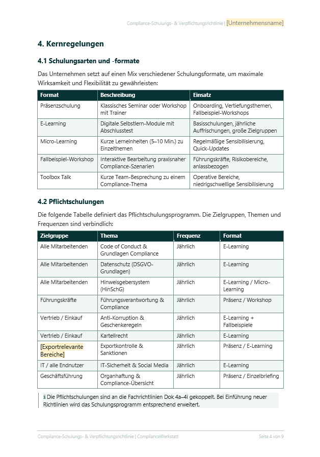 Schulungsverpflichtung Richtlinie – Thumbnail 3