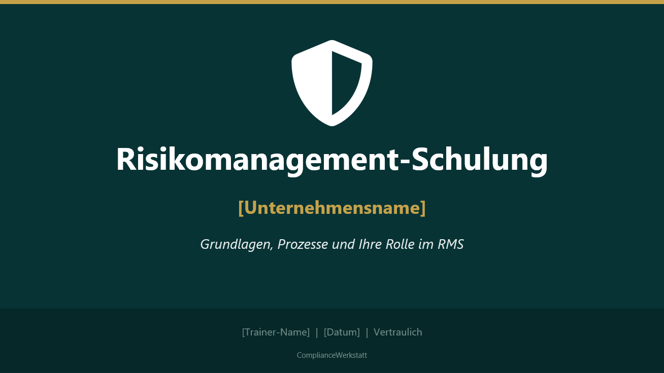 Risikomanagement Schulungsunterlagen