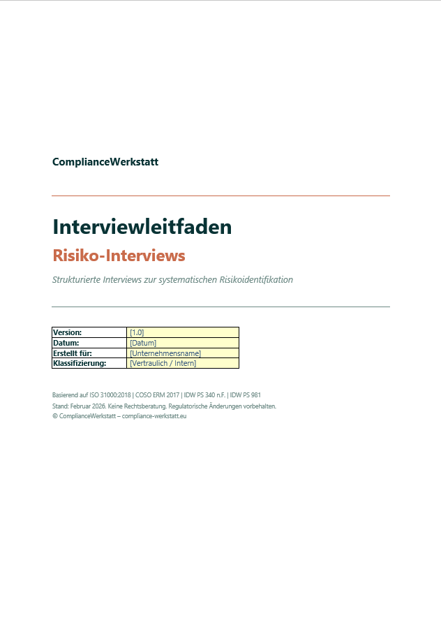 Interviewleitfaden Risiko-Interviews