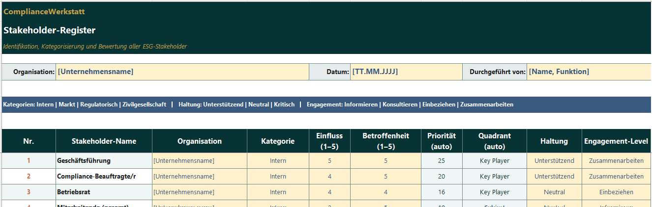 Stakeholder-Mapping & -Analyse Tool – Thumbnail 4