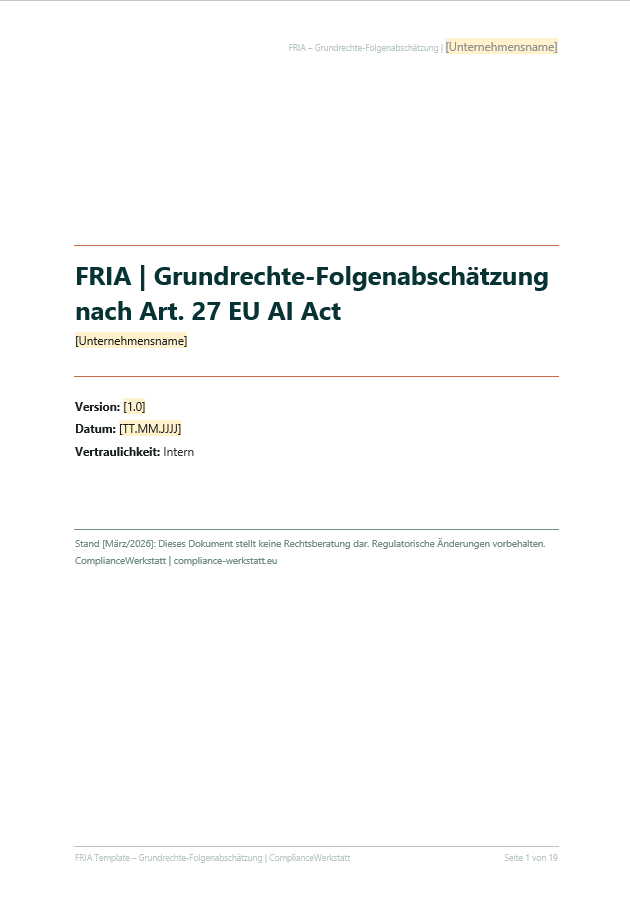 EU AI Act FRIA Template