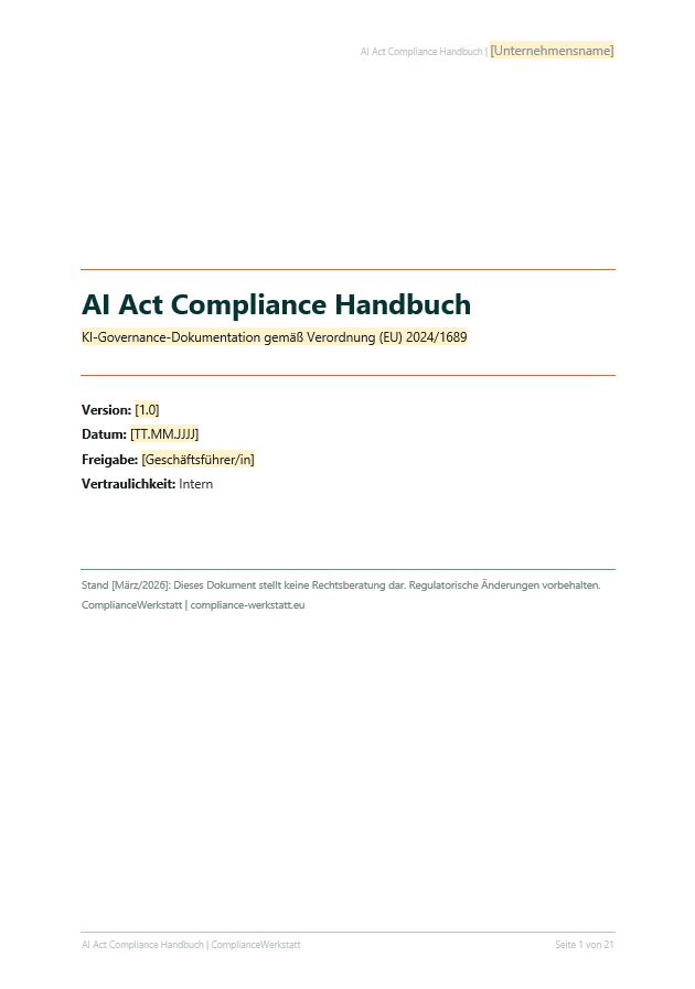 EU AI Act Aufbau-Bundle
