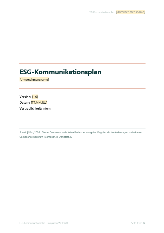 ESG-Kommunikationsplan
