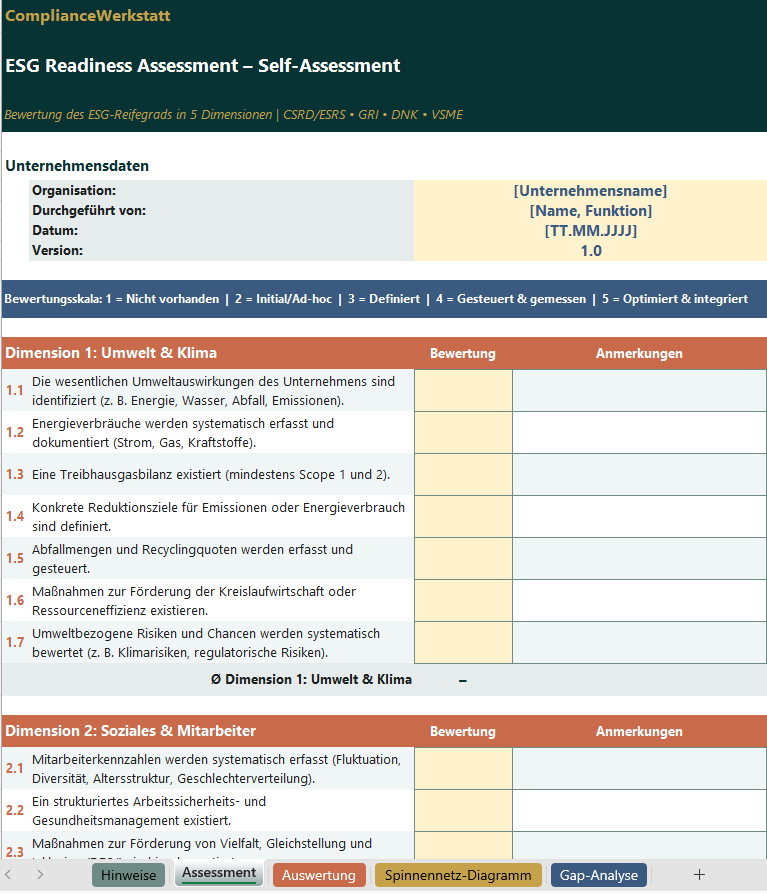 ESG Readiness Assessment