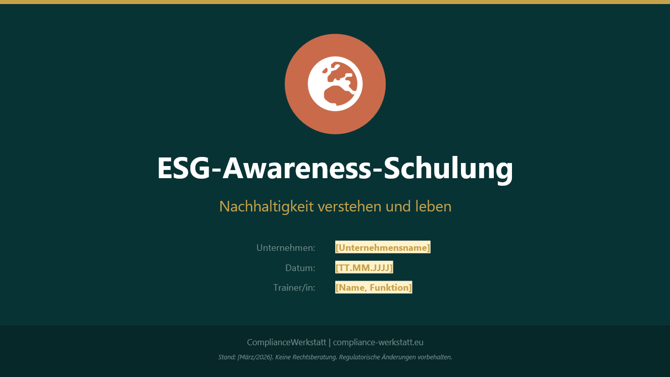 ESG-Mitarbeiter-Awareness-Schulung