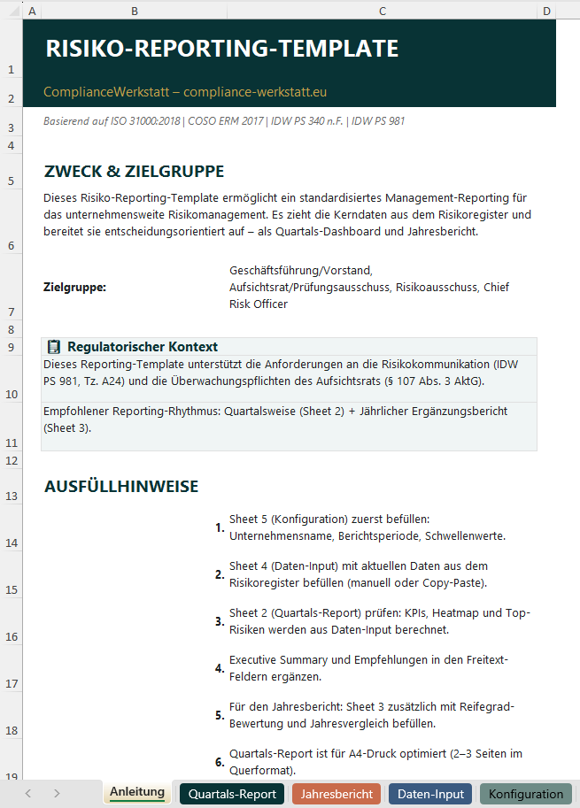 Risiko-Reporting-Template