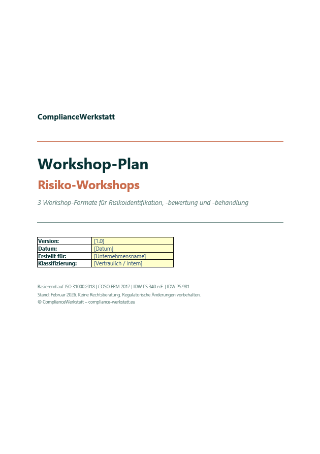 Workshop-Plan Risiko-Workshops