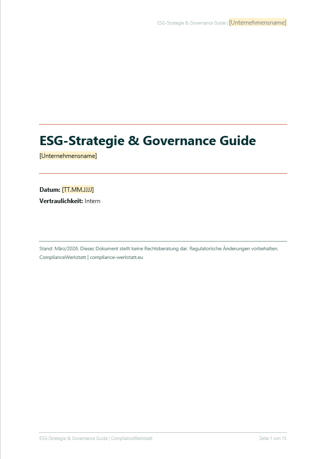 ESG-Strategie & Governance Guide